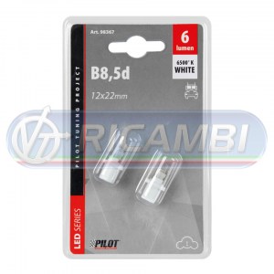 LAMPADINA QUADRO B8,5D 24V LED COPPIA